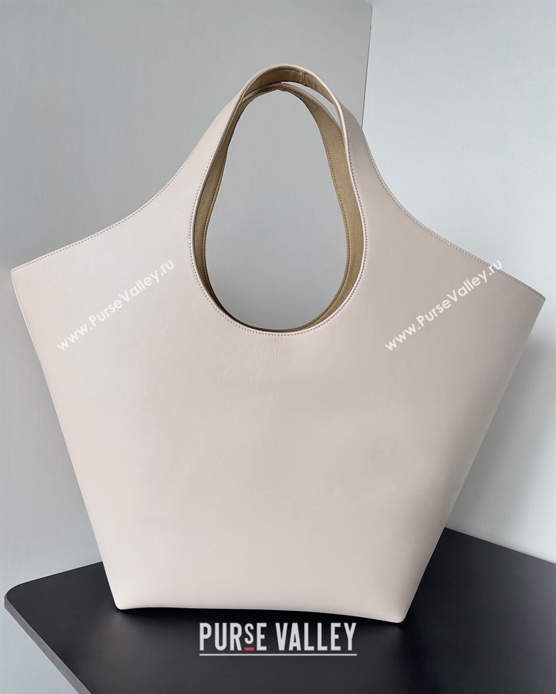 Balenciaga Mary-Kate Medium Tote Bag in soft smooth calfskin Beige 2023 (jiche-23092803)