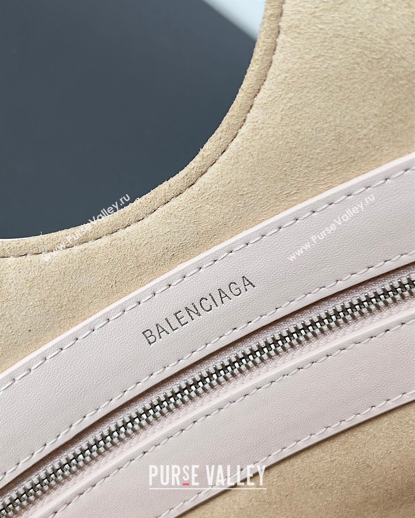 Balenciaga Mary-Kate Medium Tote Bag in soft smooth calfskin Beige 2023 (jiche-23092803)