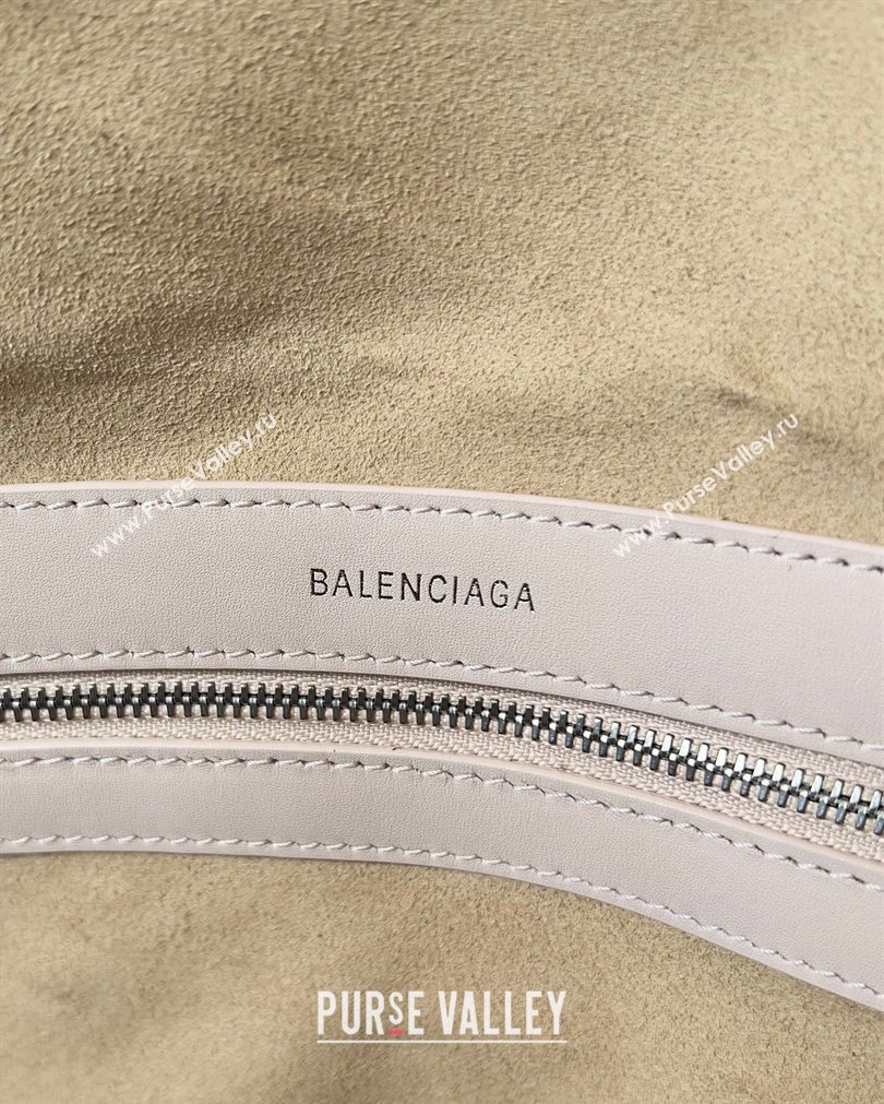 Balenciaga Mary-Kate Medium Tote Bag in soft smooth calfskin Beige 2023 (jiche-23092803)