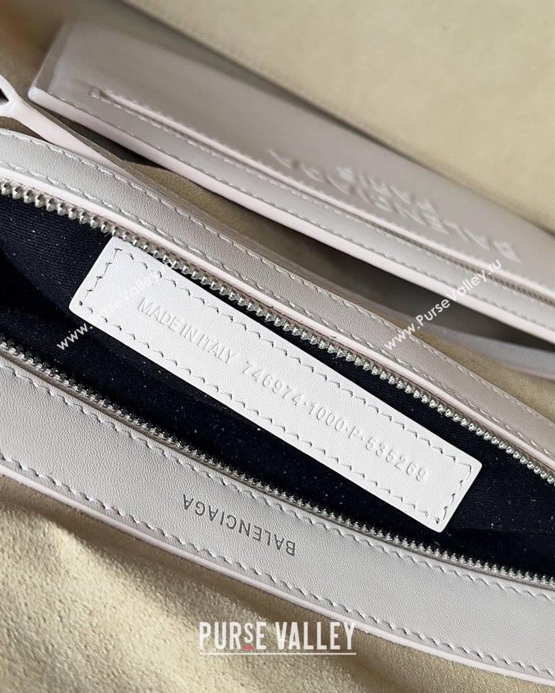 Balenciaga Mary-Kate Medium Tote Bag in soft smooth calfskin Beige 2023 (jiche-23092803)