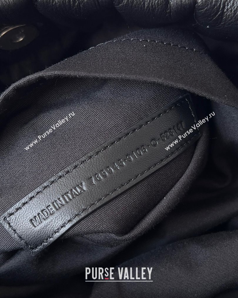 Balenciaga Monaco Medium Chain Bag in quilted thin calfskin Black 2023 (jiche-23092809)