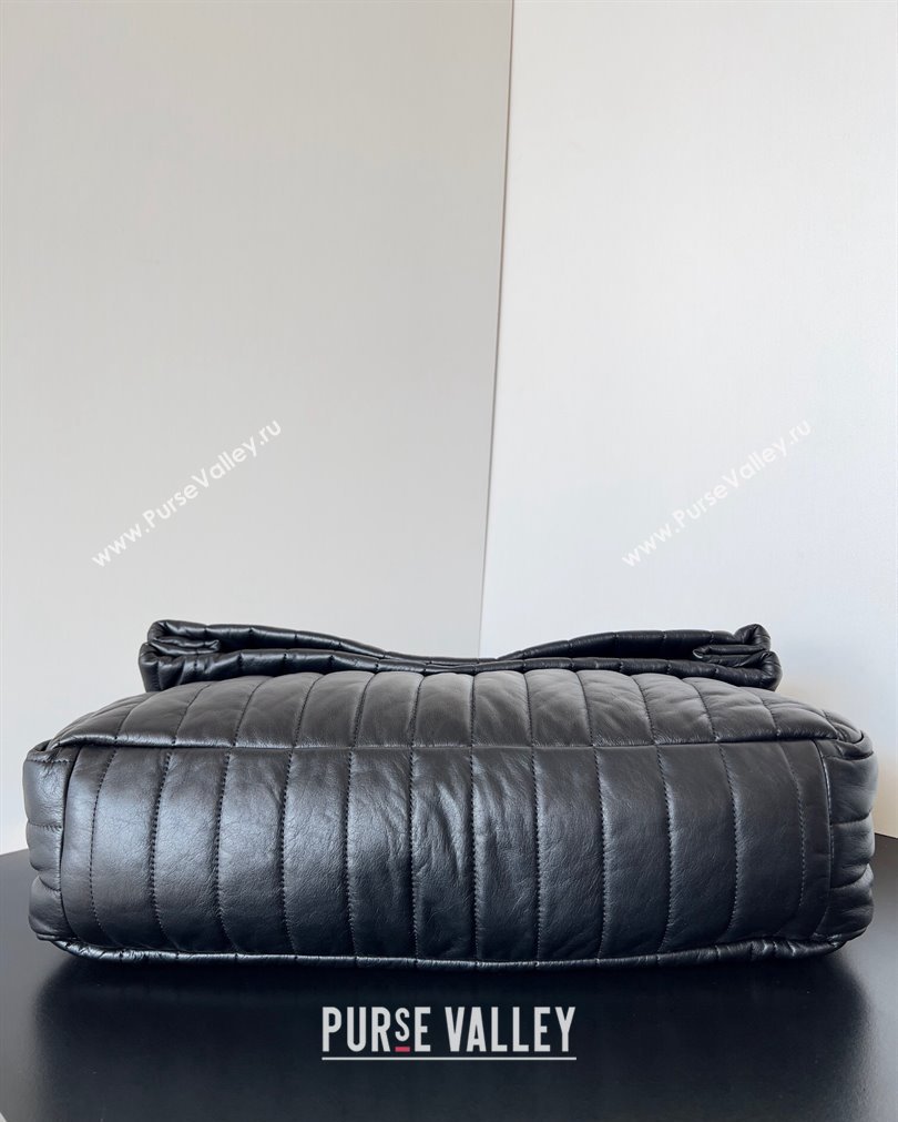 Balenciaga Monaco Large Chain Bag in quilted thin calfskin Black 2023 (jiche-23092808)