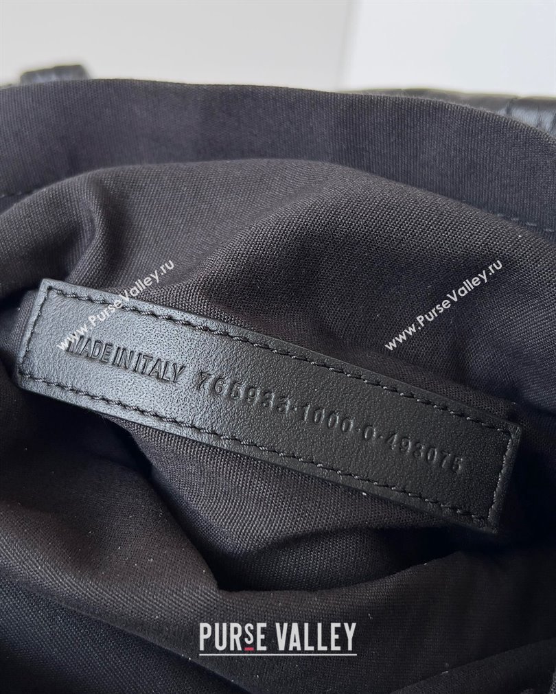 Balenciaga Monaco Large Chain Bag in quilted thin calfskin Black 2023 (jiche-23092808)