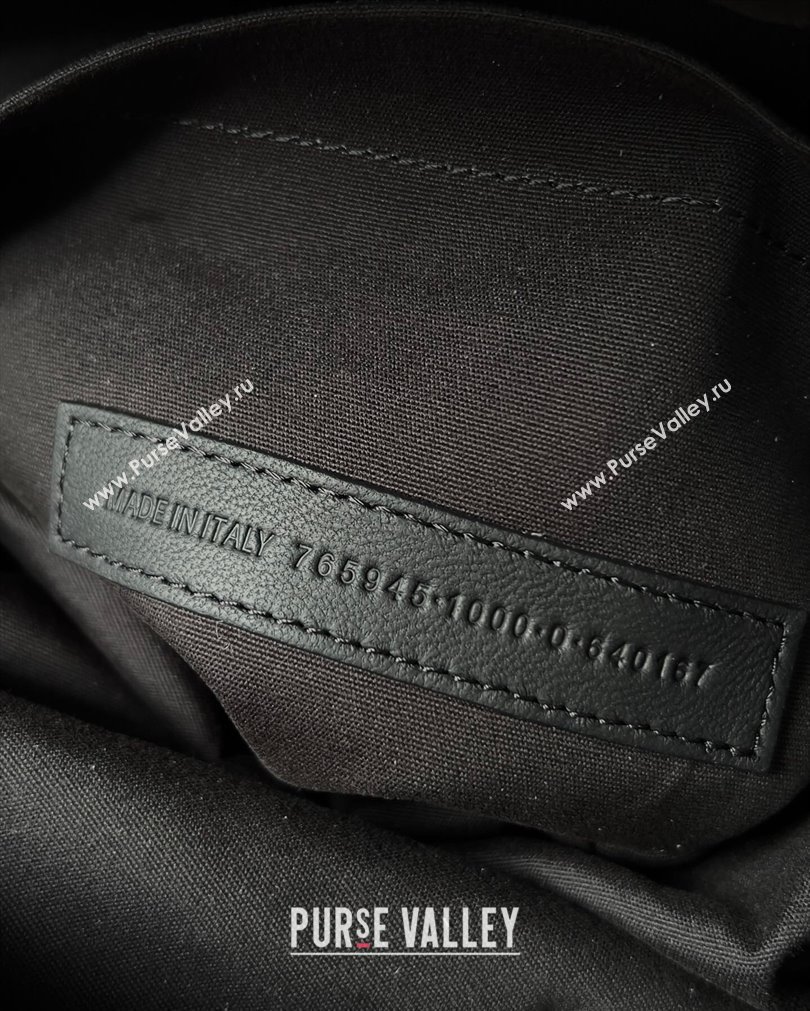 Balenciaga Monaco Medium Chain Bag in Arena calfskin Black/Gold 2023 (jiche-23092804)