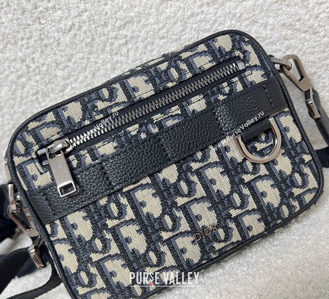 Dior Mini Safari Bag with Strap in Beige and Black Dior Oblique Jacquard 2023 (XXG-23092823)