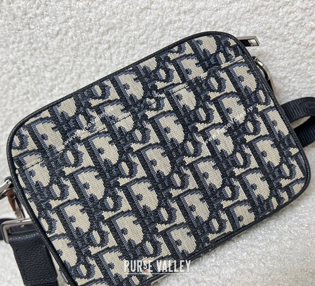 Dior Mini Safari Bag with Strap in Beige and Black Dior Oblique Jacquard 2023 (XXG-23092823)