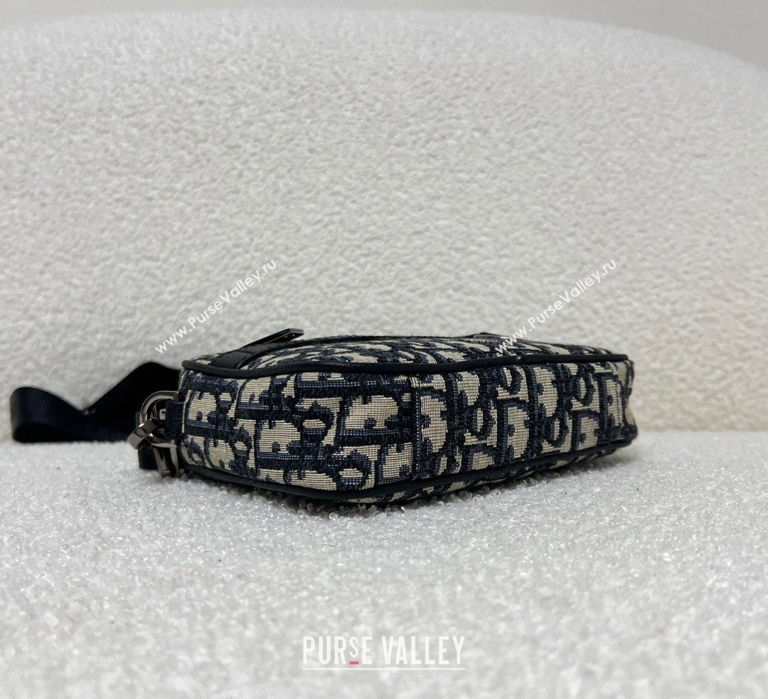 Dior Mini Safari Bag with Strap in Beige and Black Dior Oblique Jacquard 2023 (XXG-23092823)