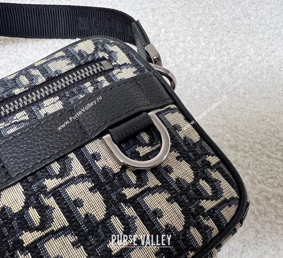 Dior Mini Safari Bag with Strap in Beige and Black Dior Oblique Jacquard 2023 (XXG-23092823)