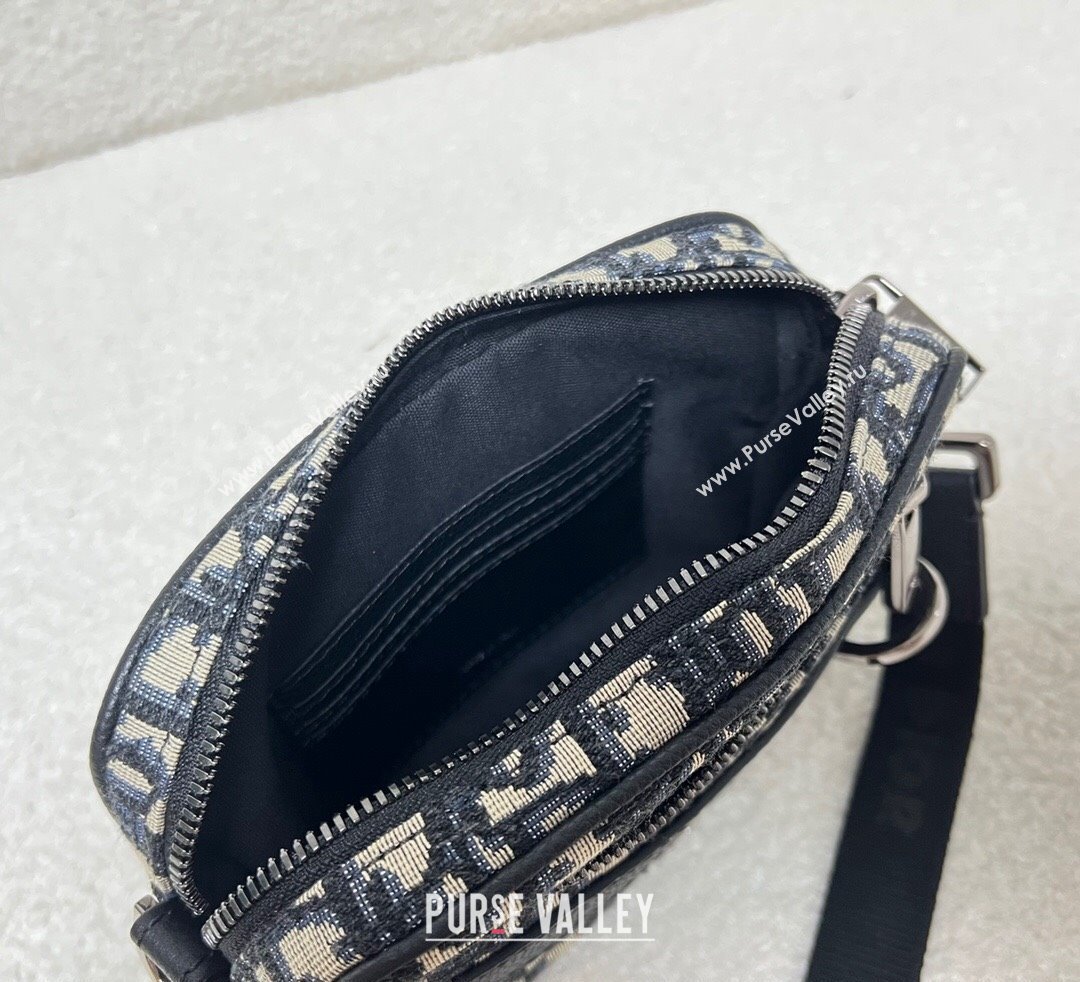 Dior Mini Safari Bag with Strap in Beige and Black Dior Oblique Jacquard 2023 (XXG-23092823)