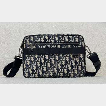 Dior Safari Bag with Strap in Beige and Black Dior Oblique Jacquard 2023 (XXG-23092822)