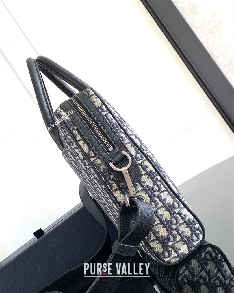 Dior Briefcase Bag in Beige and Black Dior Oblique Jacquard 2023 (XXG-23092829)