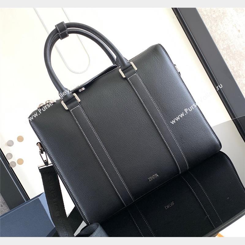 Dior Lingot Briefcase Bag in Black Smooth Calfskin 2023 (XXG-23092825)