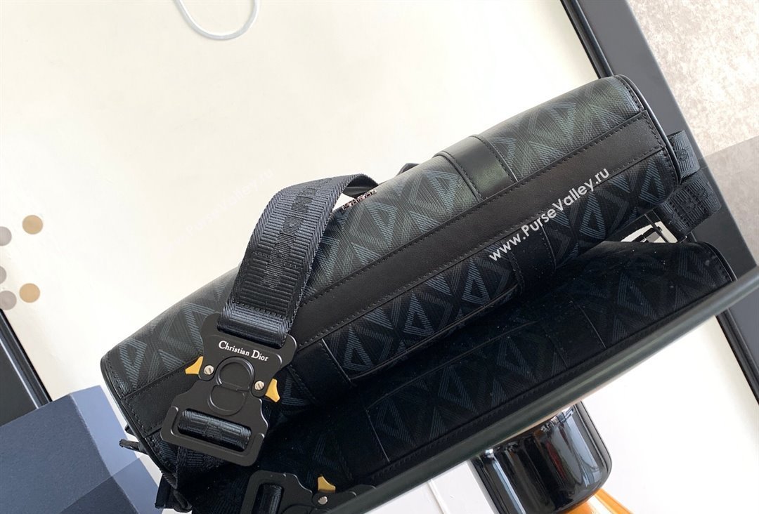 Dior Lingot Briefcase Bag in Black CD Diamond Canvas and Smooth Calfskin 2023 (XXG-23092827)