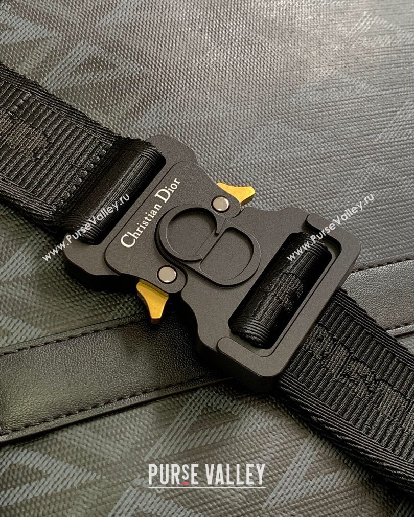 Dior Lingot Briefcase Bag in Black CD Diamond Canvas and Smooth Calfskin 2023 (XXG-23092827)