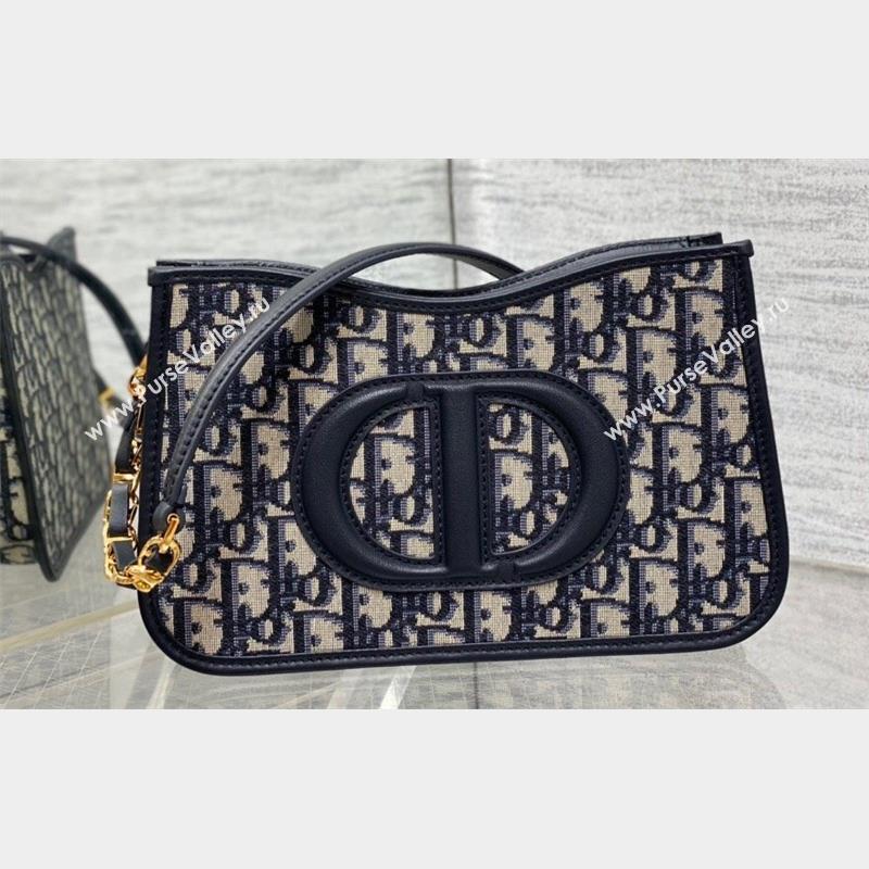 Dior CD Signature Hobo Mini Bag in Blue Dior Oblique Jacquard 2023 (XXG-23100607)