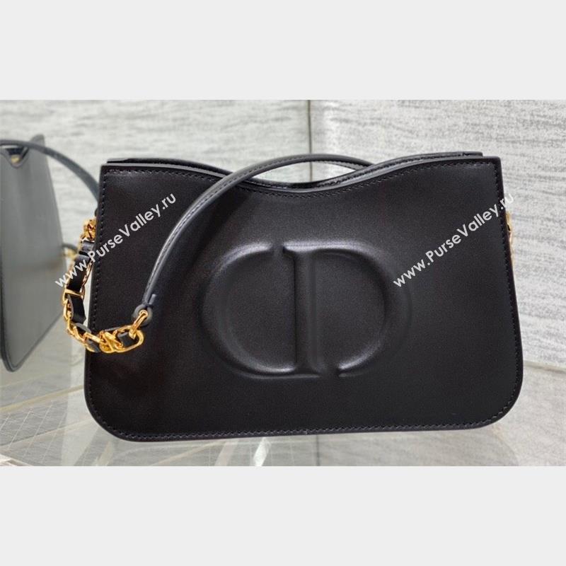 Dior CD Signature Hobo Mini Bag in Black Calfskin with Embossed CD Signature 2023 (XXG-23100605)