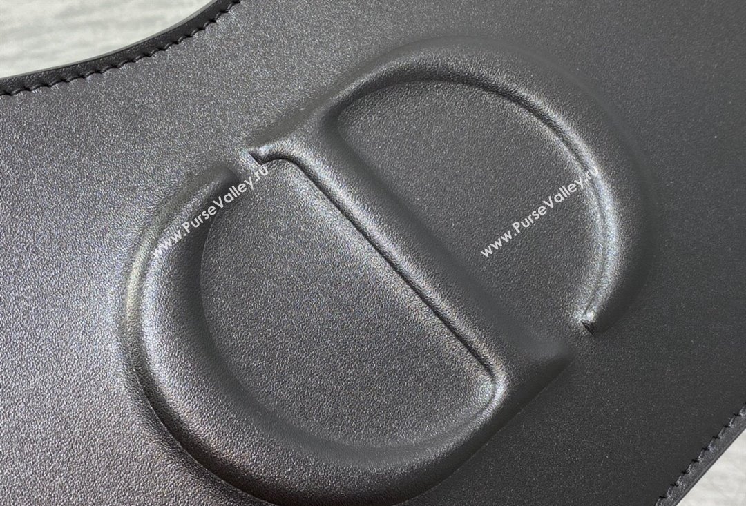 Dior CD Signature Hobo Mini Bag in Black Calfskin with Embossed CD Signature 2023 (XXG-23100605)