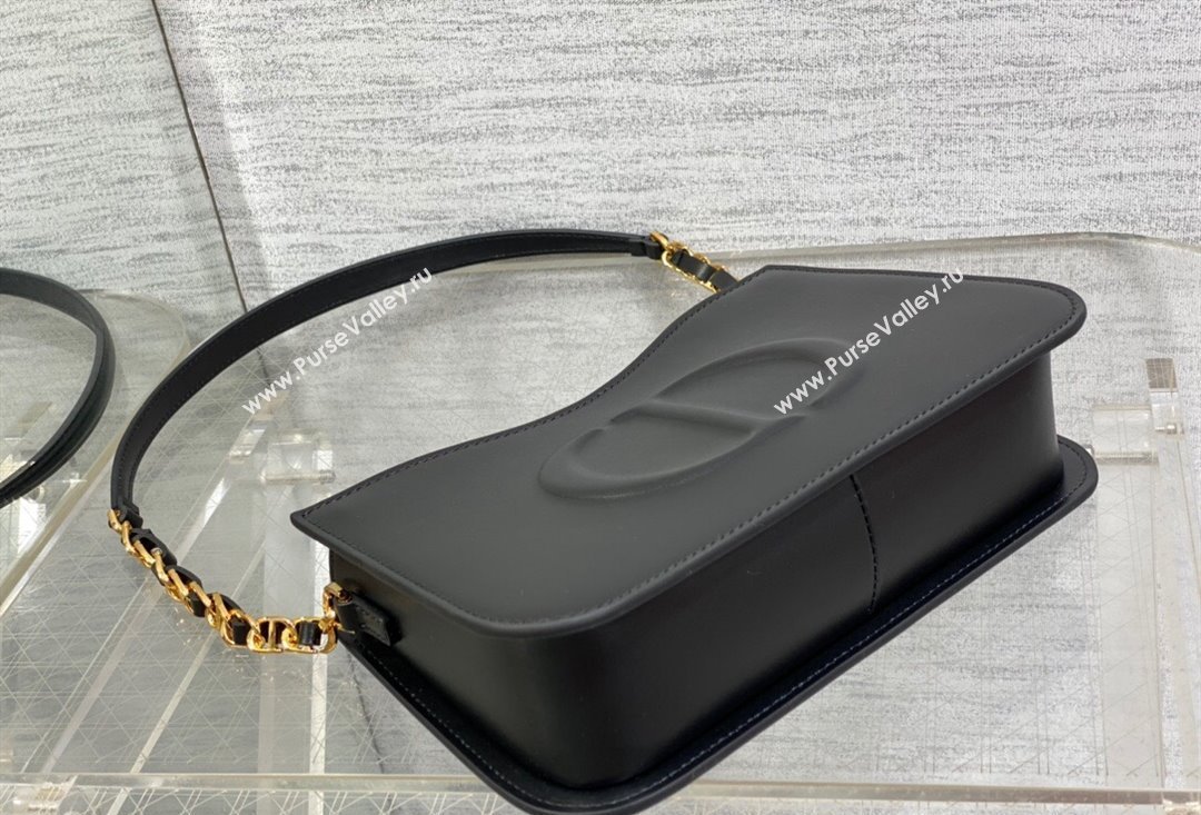 Dior CD Signature Hobo Mini Bag in Black Calfskin with Embossed CD Signature 2023 (XXG-23100605)