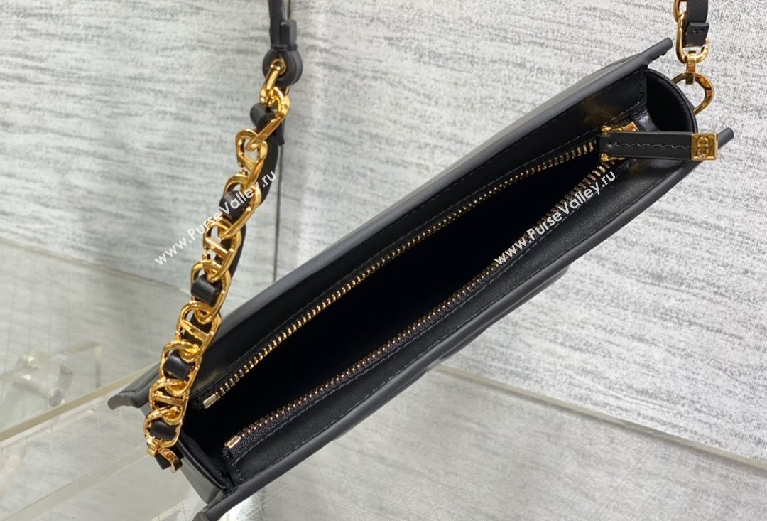 Dior CD Signature Hobo Mini Bag in Black Calfskin with Embossed CD Signature 2023 (XXG-23100605)