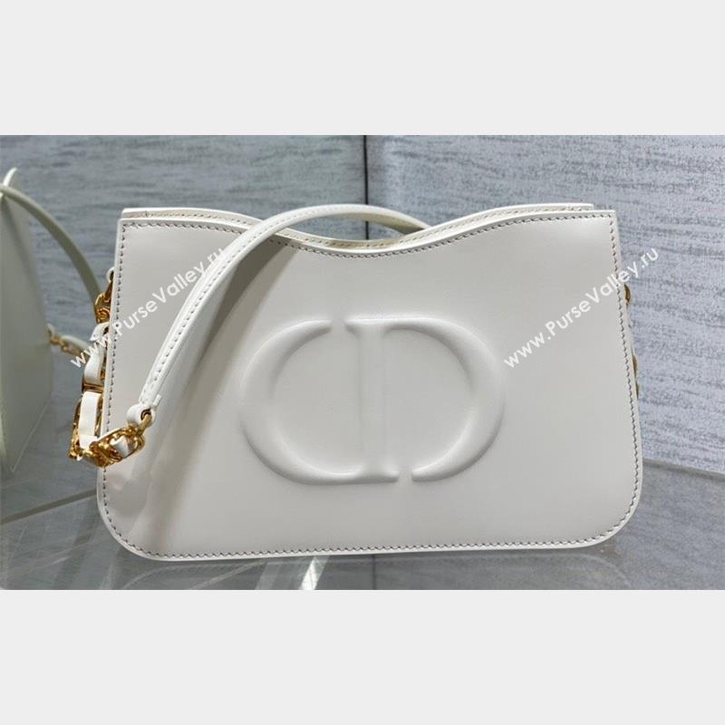 Dior CD Signature Hobo Mini Bag in White Calfskin with Embossed CD Signature 2023 (XXG-23100606)