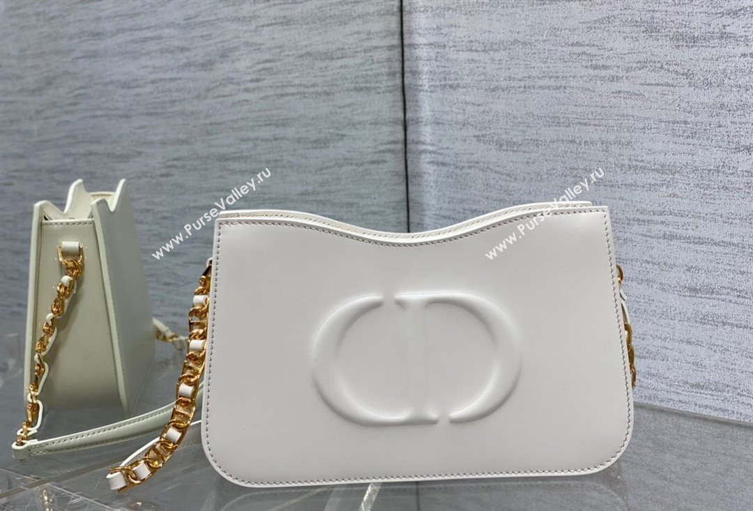 Dior CD Signature Hobo Mini Bag in White Calfskin with Embossed CD Signature 2023 (XXG-23100606)