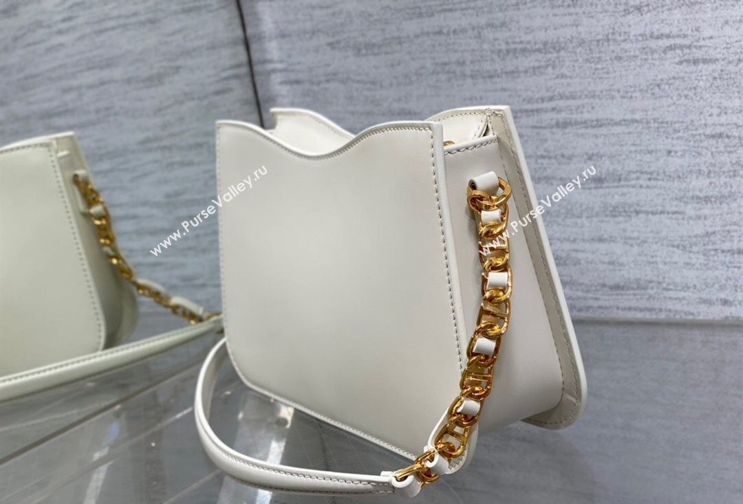 Dior CD Signature Hobo Mini Bag in White Calfskin with Embossed CD Signature 2023 (XXG-23100606)