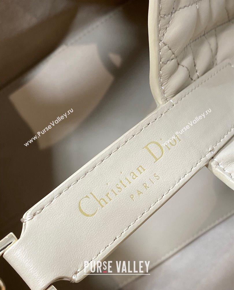 Dior Medium Toujours Bag in Macrocannage Calfskin Beige 2023 (XXG-23100603)