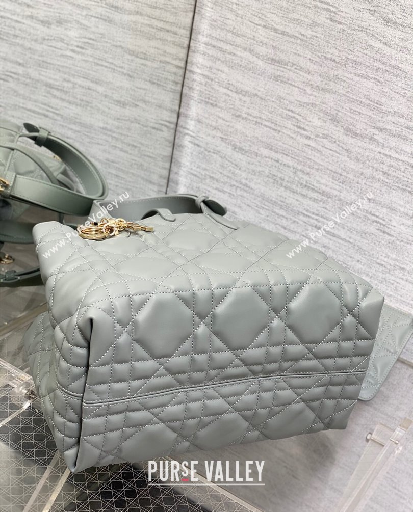 Dior Medium Toujours Bag in Macrocannage Calfskin Gray 2023 (XXG-23100604)