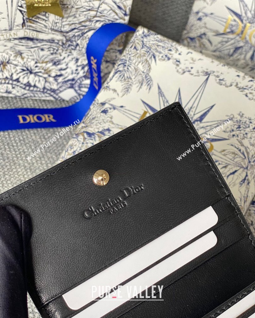 Lady Dior Mini Wallet in Patent Cannage Calfskin Black (XXG-23092804)