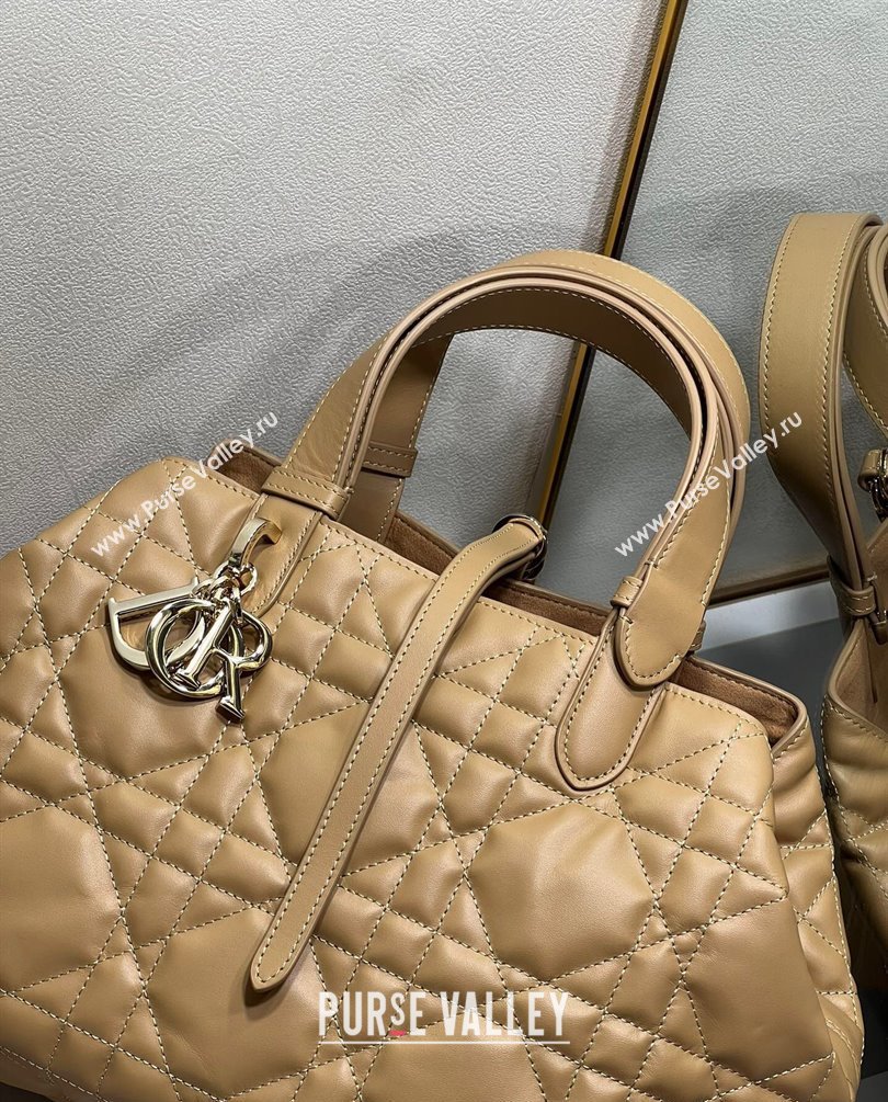 Dior Medium Toujours Bag in Macrocannage Calfskin Tan 2023 (XXG-23100602)