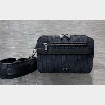 Dior Safari Bag with Strap in Black Dior Oblique Jacquard 2023 (XXG-23100611)