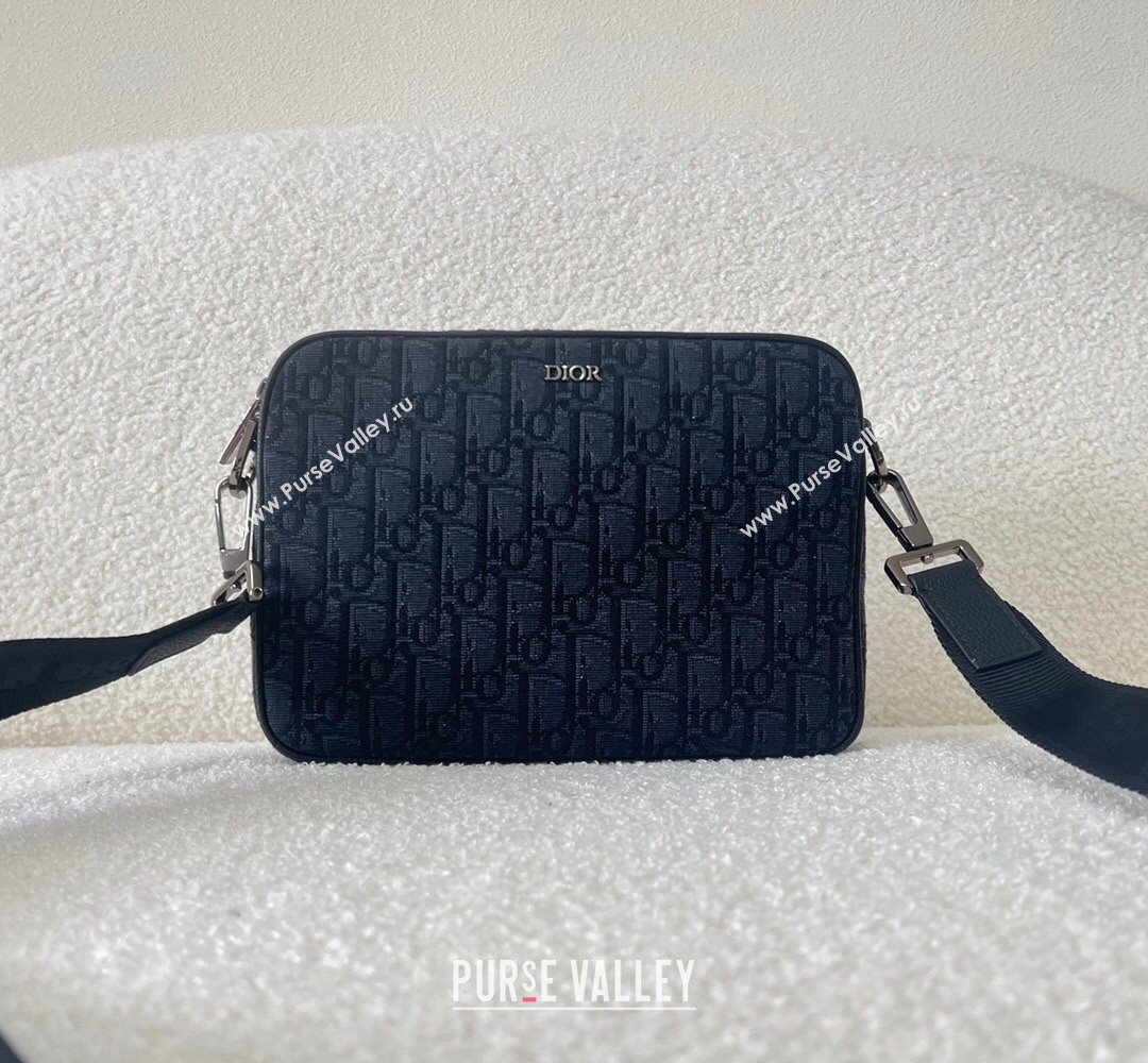Dior Saddle Triple Pouch Bag in Black Dior Oblique Jacquard 2023 (XXG-23100612)
