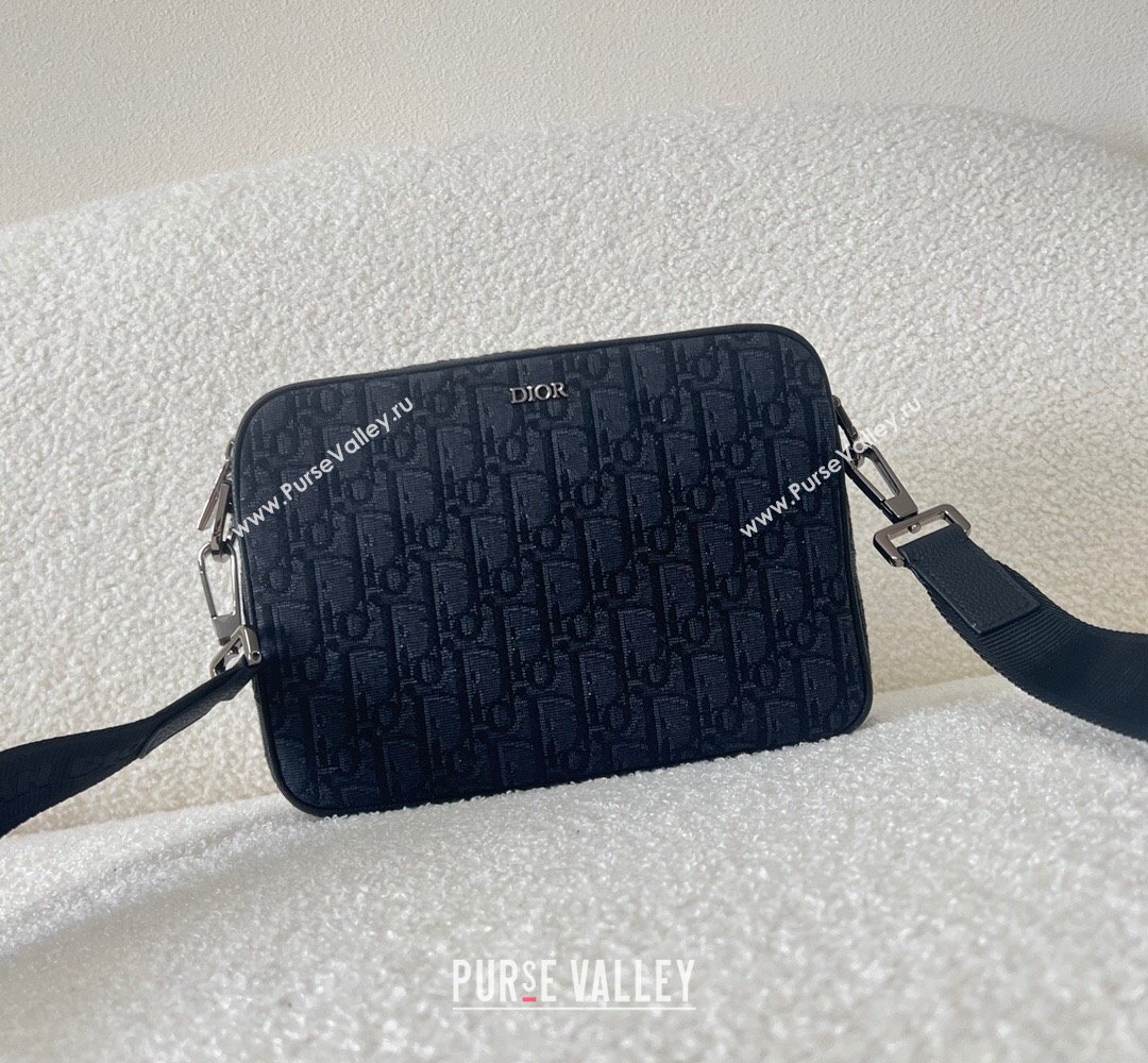 Dior Saddle Triple Pouch Bag in Black Dior Oblique Jacquard 2023 (XXG-23100612)