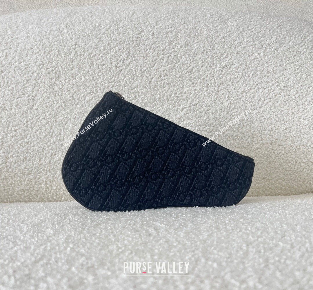 Dior Saddle Triple Pouch Bag in Black Dior Oblique Jacquard 2023 (XXG-23100612)