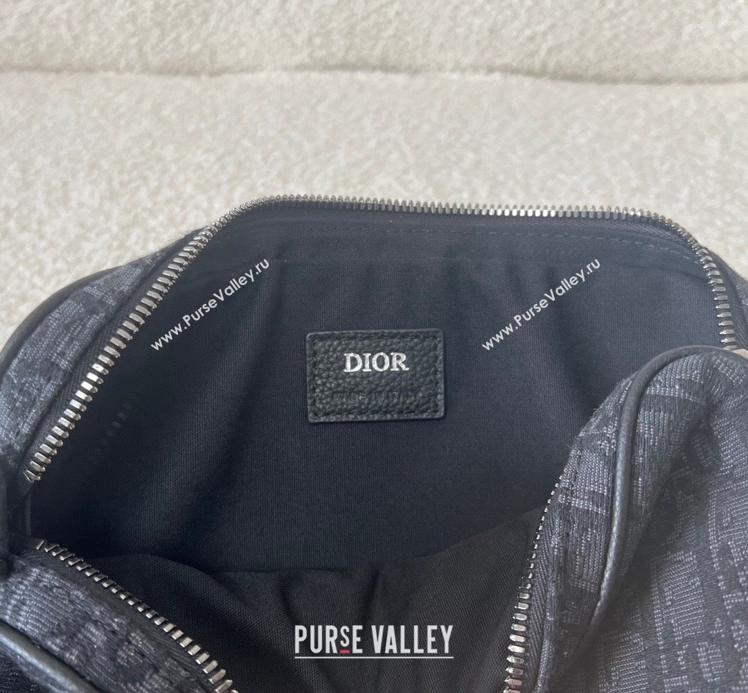 Dior Saddle Triple Pouch Bag in Black Dior Oblique Jacquard 2023 (XXG-23100612)
