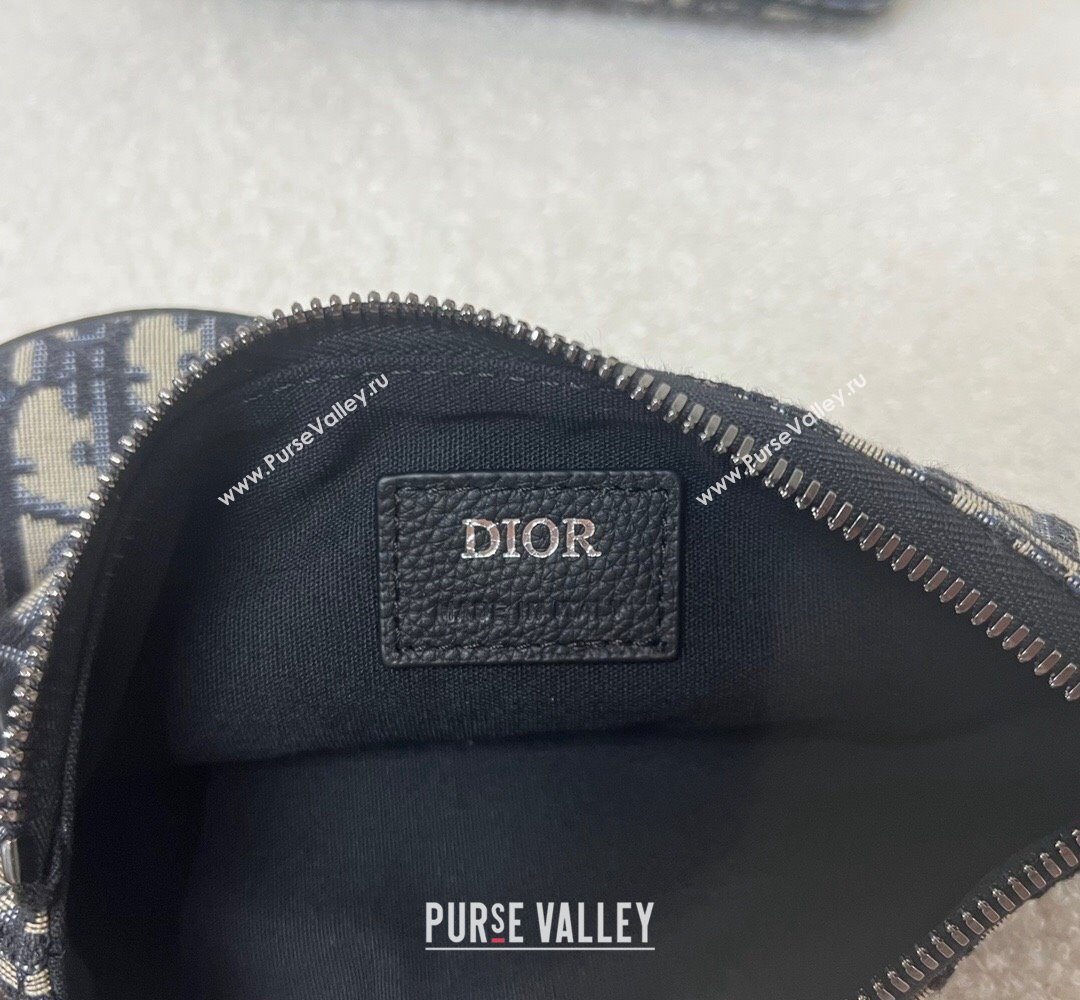 Dior Saddle Triple Pouch Bag in Beige and Black Dior Oblique Jacquard 2023 (XXG-23100613)