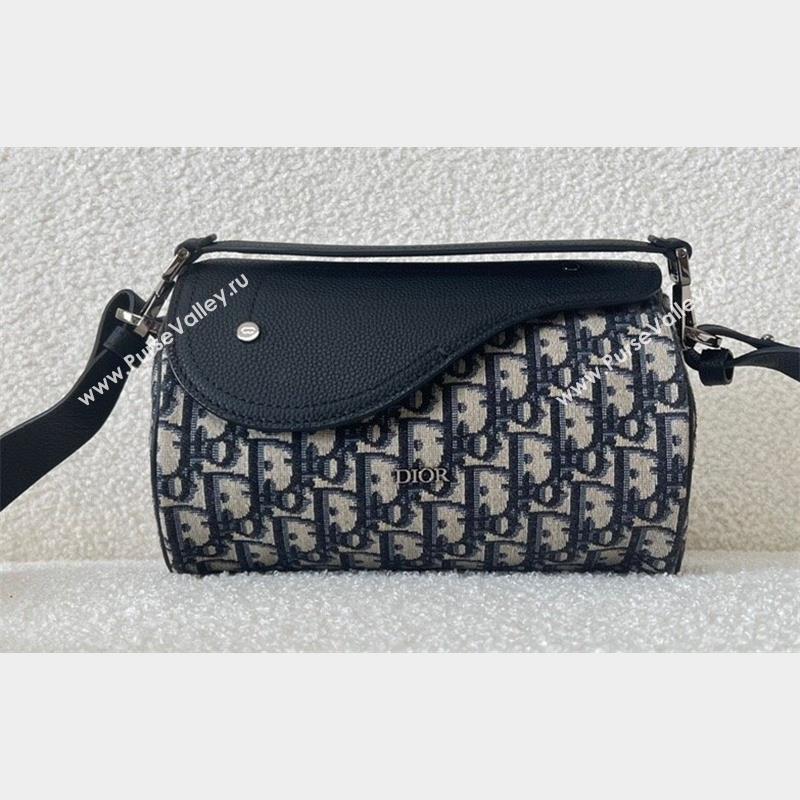 Dior Roller Bag with Strap in Beige and Black Dior Oblique Jacquard and Black Grained Calfskin 2023 (XXG-23100614)