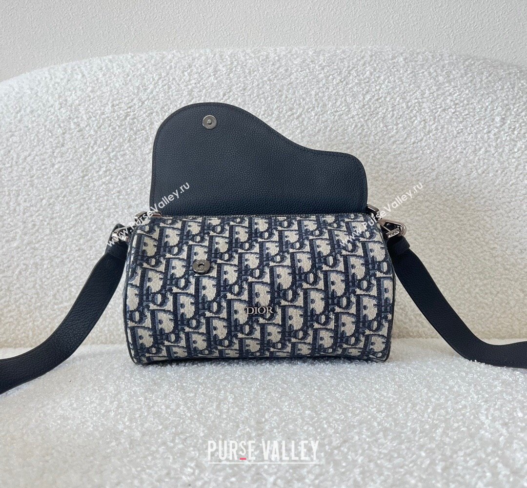 Dior Roller Bag with Strap in Beige and Black Dior Oblique Jacquard and Black Grained Calfskin 2023 (XXG-23100614)