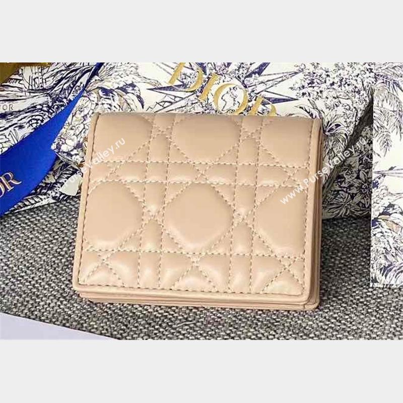 Lady Dior Mini Wallet in Cannage Lambskin Beige (XXG-23092803)