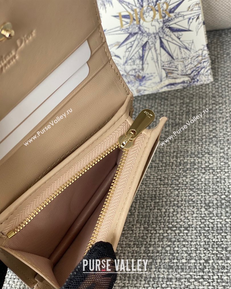 Lady Dior Mini Wallet in Cannage Lambskin Beige (XXG-23092803)