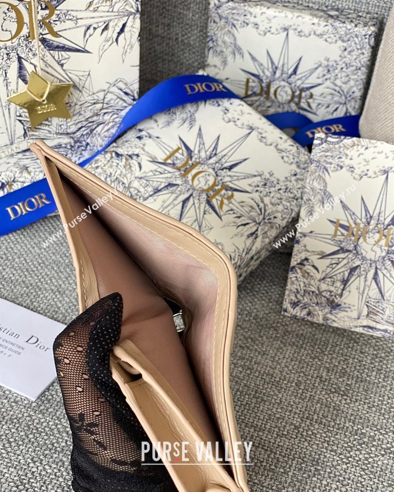 Lady Dior Mini Wallet in Cannage Lambskin Beige (XXG-23092803)