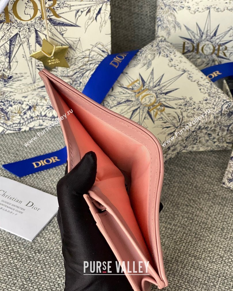 Lady Dior Mini Wallet in Cannage Lambskin Pink (XXG-23092802)