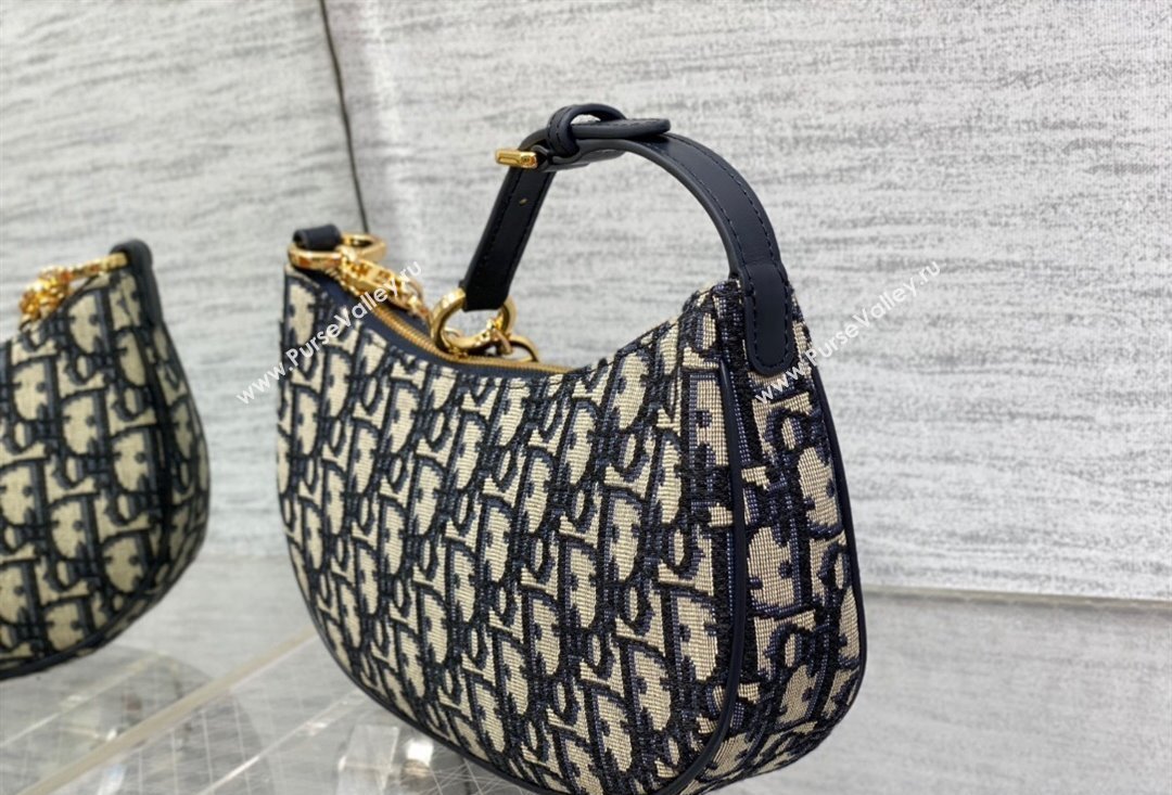 Dior CD Lounge Bag in Blue Dior Oblique Jacquard 2023 (XXG-23100610)