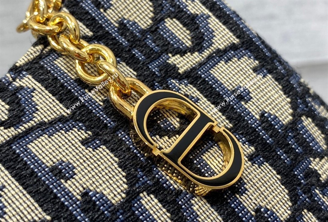 Dior CD Lounge Bag in Blue Dior Oblique Jacquard 2023 (XXG-23100610)