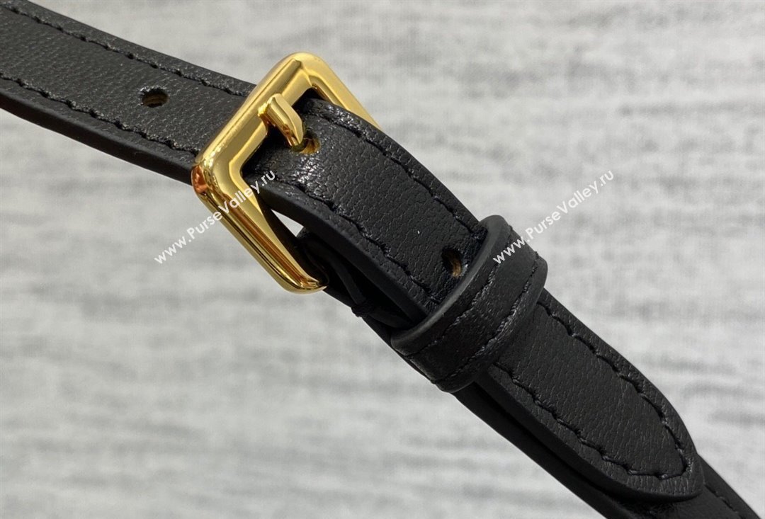 Dior CD Lounge Bag in Black Supple Macrocannage Lambskin 2023 (XXG-23100608)