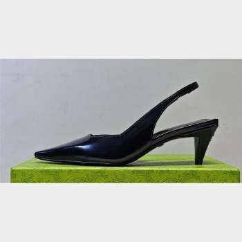 Gucci Heel 5.5cm Square slingback pumps 764192 Black 2023 (hongyang-23100601)