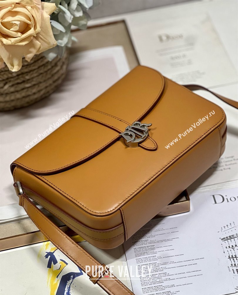 Dior boxy flap Men Bag with strap in Calfskin Brown 2024 (XXG-23100617)