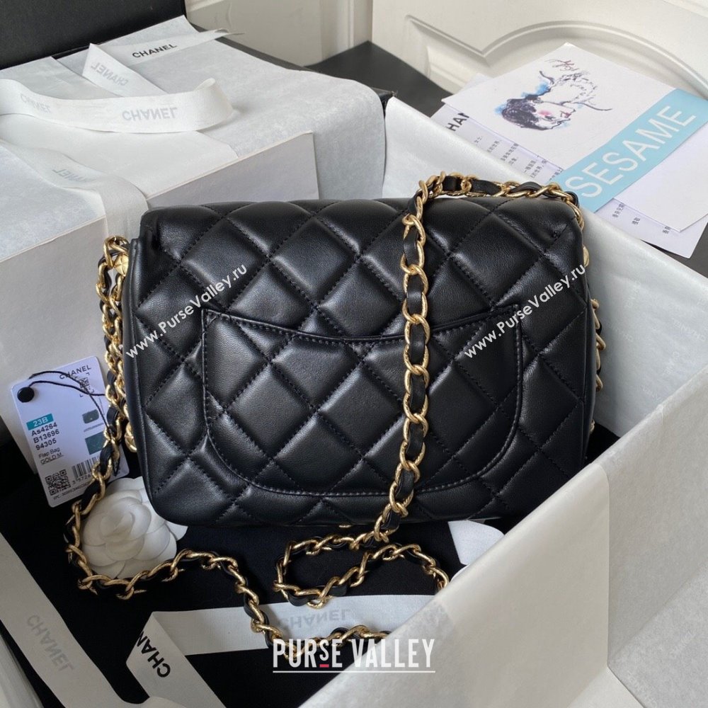Chanel Lambskin Flap Bag AS4264 Black 2023 (jiyuan-23100709)