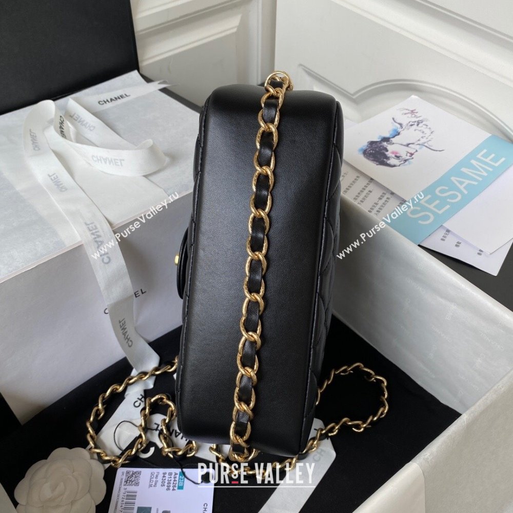 Chanel Lambskin Flap Bag AS4264 Black 2023 (jiyuan-23100709)
