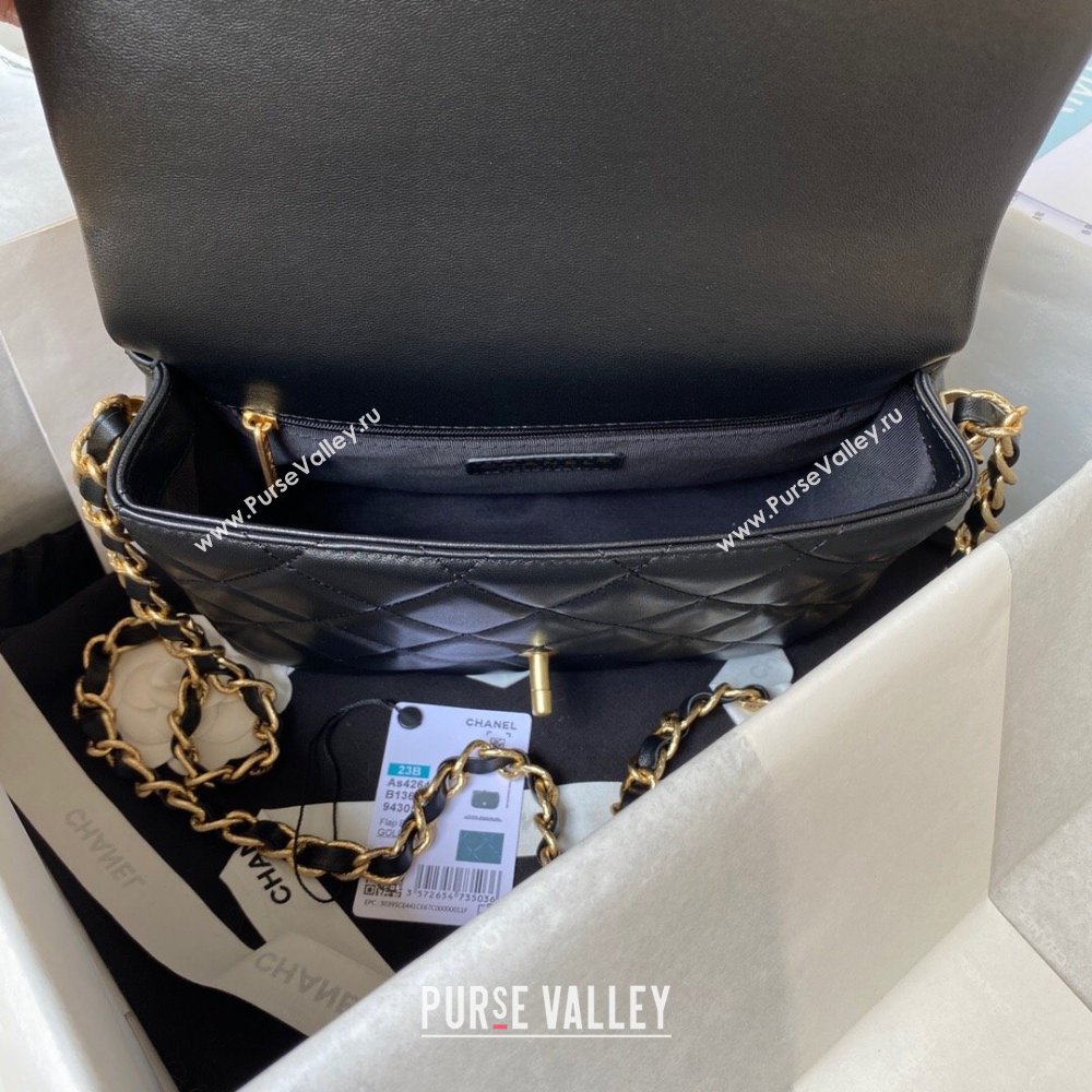 Chanel Lambskin Flap Bag AS4264 Black 2023 (jiyuan-23100709)
